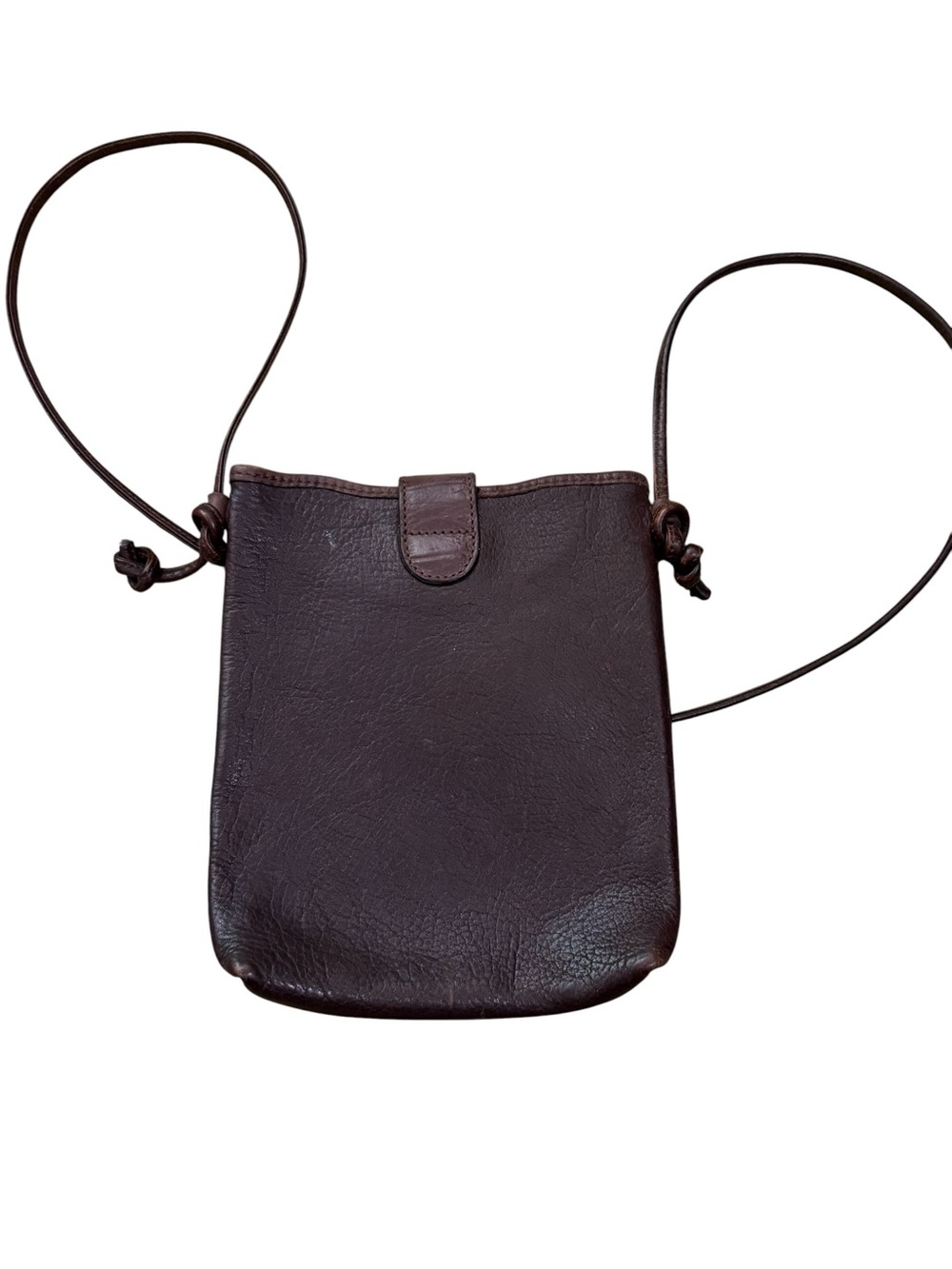 Vintage Brahmin Made in USA Leather Crossbody Bag - Dark Brown - Picture 2 of 7